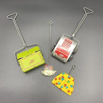 Amazing Tin Toy 1950s Vacuum Sweeper Dust Pan Mop Toy By Super • $27.99