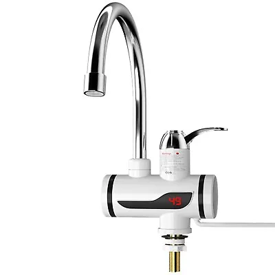 Electric Heater LED Faucet Tap Instant Hot Water Bathroom Kitchen Fast Heat UK • £13.99