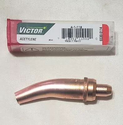 Victor 4-1-118 Acetylene Cutting Torch Tip Gouging Scarfing Fits CA2460 MT204 • $26.75