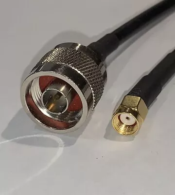 N Type Male To RP-SMA Male ACI195 Coax Low Loss RF Pigtail Cable USA Ship Lot • $13.48