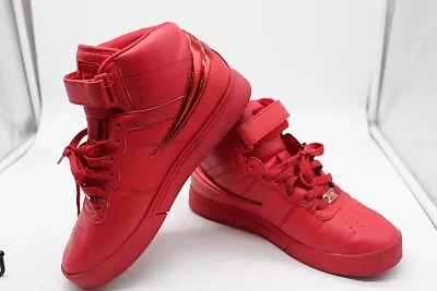 Size 8 Fila A-High Top 5CM00788-600 Mens Red Sneakers Metallic Detail • $35