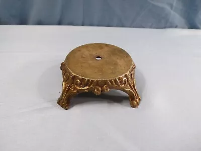 Vintage SMALL Cast Metal Lamp Base - 2 1/2  Wide • $4.99