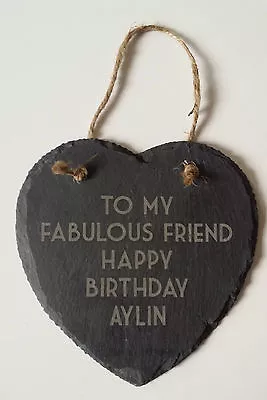 £6.90 • Buy Personalised Laser Engraved Home Plaque Sign Slate Heart House Warming Gift