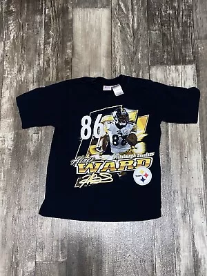 Vintage Pittsburgh Steelers Hines Ward T Shirt Y2K Youth Size L Black NFL Vtg • $17.99