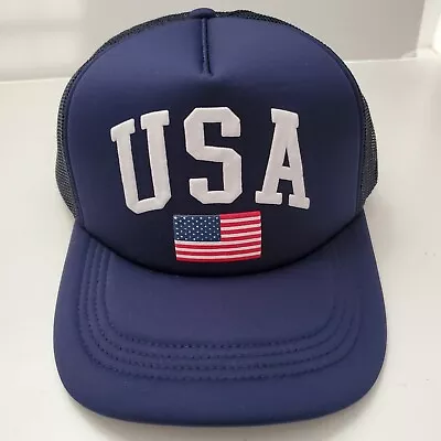 USA Team Flag Cap USA Trucker Mesh Hat Snapback Adjustable Flat Bill Hat NEW • $21.95