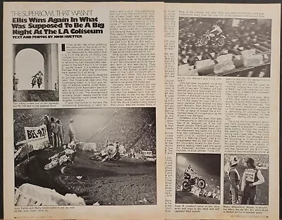 1976 Motocross Superbowl Race 2p Article Marty Smith Brad Lackey Karsmakers • $7.99