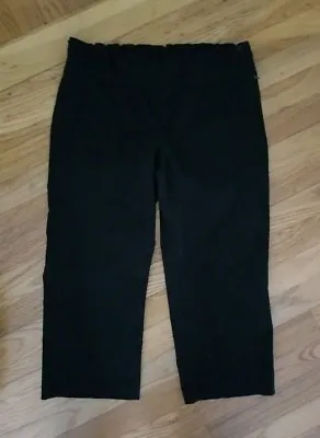 Maternity Capris Black Career Work Pants Oh Baby! By Motherhood Small Stretch • $7.87