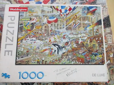 Autographed Vintage Mike Jupp Jigsaw The Weekend 1000 Piece Waddingtons Complete • £8