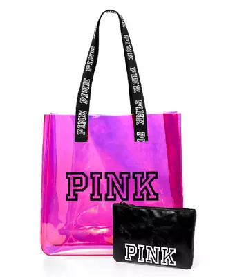 Victoria's Secret PINK Iridescent Tote Bag & Pouch  • $38.50