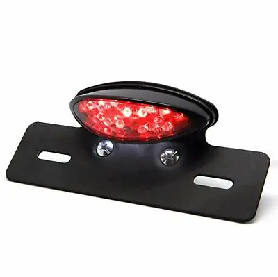 Motorcycle LED Tail Light Integrated License Plate Brake Lamp Cafe Racer Bobber • $14.02