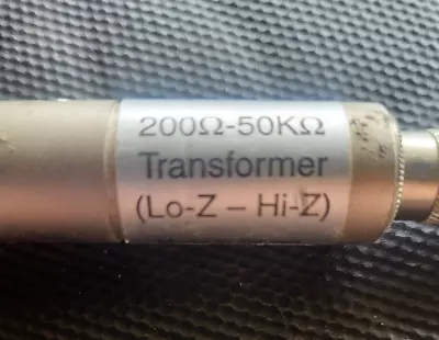 HOSA MIT-129 Transformer Hi-Z To Lo-Z XLR Male To 1/4   Female • $14.99