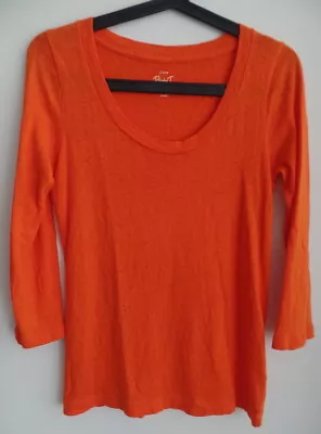 J.CREW Orange Painter T With 3/4 Sleeves Sz S • $6.99