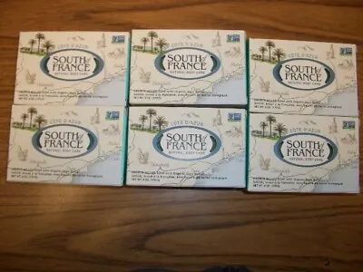 6  South Of France  Cote D'Azur French Milled Soap Bars W/ Shea Butter 6 Oz Each • $25