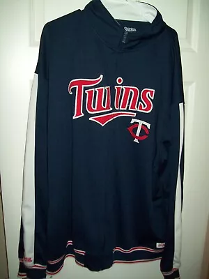 Minnesota Twins  Logo Full Zip Sweatshirt Mens Size Xx-large Navy Mlb Logo-exc • $6.49