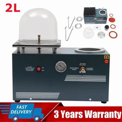 $639.01 • Buy Jewelry Vacuum Waxing Casting Combination Investing Machine Invest Caster 2L US
