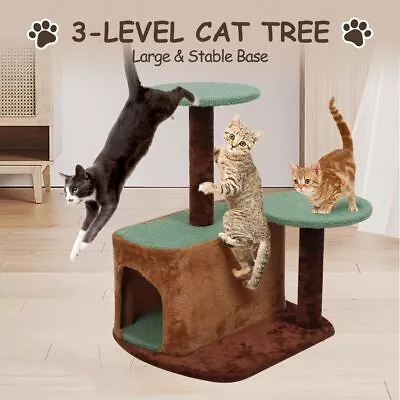 Modern Small Cat Tree Tower Cat Condo Kitten Activity Center  W/ Scratching Post • $36.79