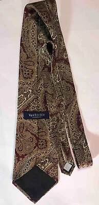 Van Heusen Men's Silk Paisley Neck Tie  Pre-owned In Good Condition • $5