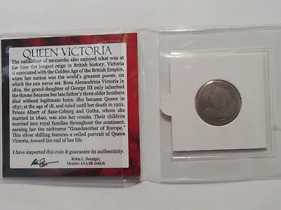 1897 Great Britain Shilling!  Queen Victoria 925 Silver Nice Coin With Story  97 • $26