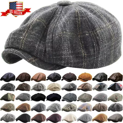 Mens Ivy Hat Golf Driving Ascot Winter Flat Cabbie Newsboy • $14.99