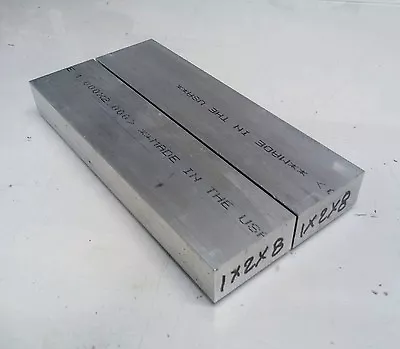 2 Pc 1  X 2  New 8  Long 6061 T6511 Solid Aluminum Plate Flat Bar Stock Block • $33.79