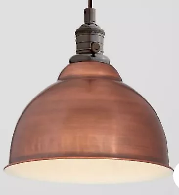 Pottery Barn Copper Bell Pendant Light Covers Large 13”. NEW IN BOX • $50