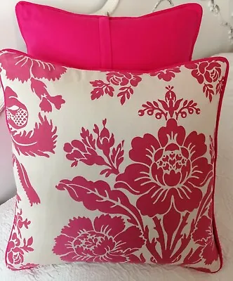 16  Shabby  Chic Cushion Cover LAURA ASHLEY TATTON CERISE  Fabric Piped • £19.50