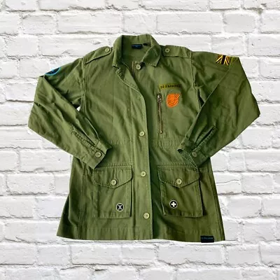 Official Ed Sheeran Divide Tour Khaki Cotton Cargo Jacket Pockets Size XS • $133.09