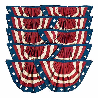 Bulk Canvas Vintage Americana Bunting Fourth Of July Home Decor Banners & • $97.90