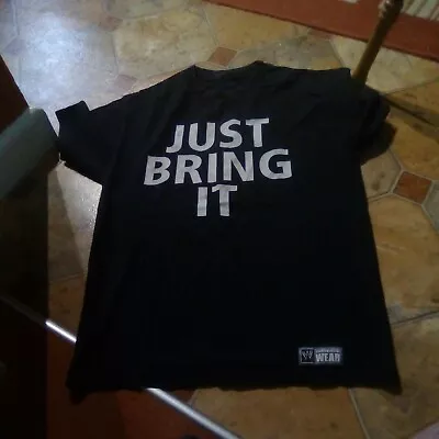 £12 • Buy Authentic WWE WWF Wear Medium T-shirt The Rock Just Bring It