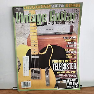 FENDER'S 1951-1954 TELECASTER VINTAGE GUITAR MAGAZINE MICK MARS VICTOR July 2005 • $8.95