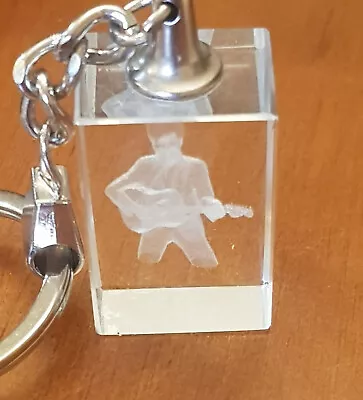 Elvis Presley Keyring Glass 3D Hologram Purchased In Memphis Tennessee NWT • $17.99