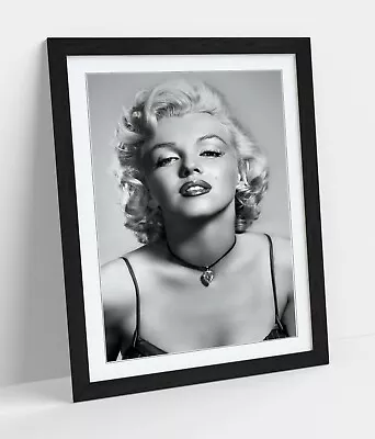 Marilyn Monroe Portrait -art Framed Poster Picture Print Artwork- Black & White • £9.99