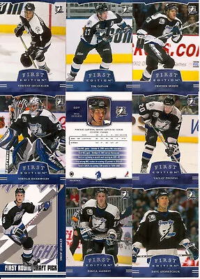 2002-03 ITG In The Game 1st Edition Tamps Bay Lightning Complete Team Set (9) • $1.25