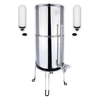 Newton Gravity-Powered Water Filter System - 12L - 2 Candles - Fluoride • £229.95