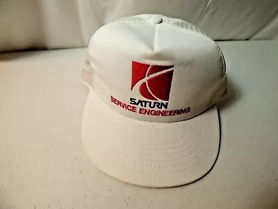 Vintage Trucker Snapback Mesh Back Saturn Service Engineering Hat • $24.99