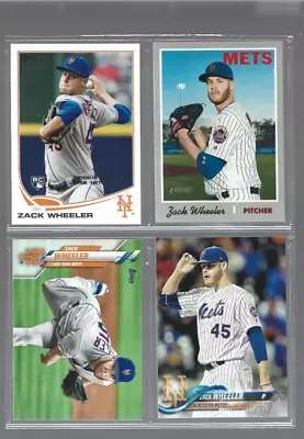 4 Card Lot Of Zack Wheeler W/Rookie No Dupes Phillies-Mets #6 • $1.50