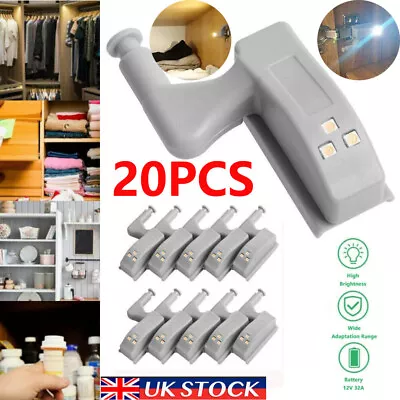 20Pcs LED Sensor Light Cabinet Hinge Night Lamp For Kitchen Cabinet Closet • £2.99