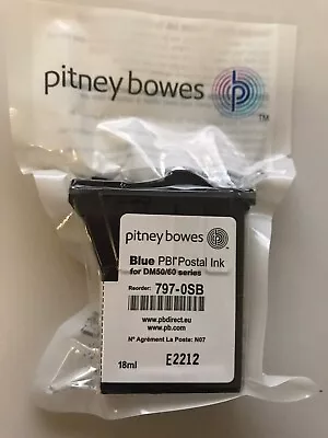 £35 • Buy Original OEM Pitney Bowes K700, DM50 BLUE Franking Machine Ink Cartridge 797-0SB