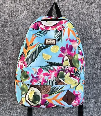 VANS Off The Wall Backpack Floral Limes Tropical Blue Multicolor • $23.50