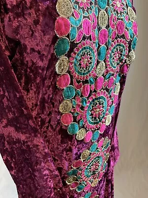 Crushed Velvet Salwar Kameez Sari Lehnga M 41” Chest INDIAN PAKISTANI ASIAN • £15.83