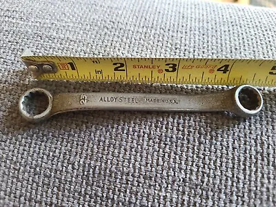 Vintage VLCHEK 3/8  & 7/16  Offset Box End Wrench WBC1214 USA 12 Point • $3