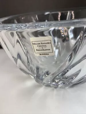 Miller Rogaska Signed Full Lead Crystal Soleil 7” Bowl Weight 3.92 Ribbed Sides • $30.99