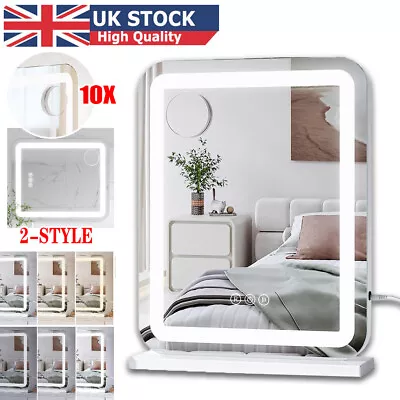 Large LED Vanity Mirror Strip Light Dressing Table Hollywood Make Up Mirror UK • £46.80