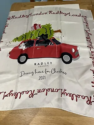 £29.99 • Buy Radley Pure Silk Scarf - Driving Home For Christmas Print RRP £59 BNWT 65x65cm
