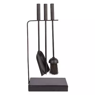 £20.95 • Buy 4pc Goodwood Fireside Companion Set Indoor Wood Burner Companion Tools Black