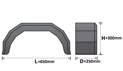 Wide Trailer Mudguards 20.5 8x10 Floatation 10  Tyres Ifor Williams P0605 Pair • £59.95