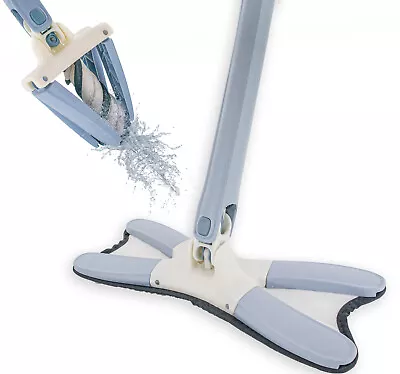 360 Cleaning Mop Microfiber Self Hands Free Wringing Wet Dry Dust Mop Reusable • $19.95