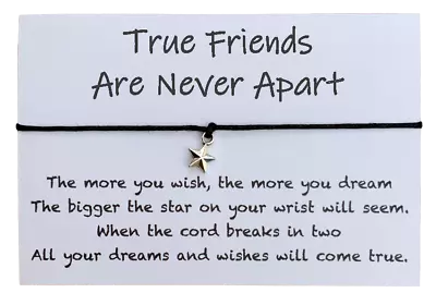 Friendship Wish Bracelet Gift For Friend Birthday Missing You Card Long Distance • £3.51