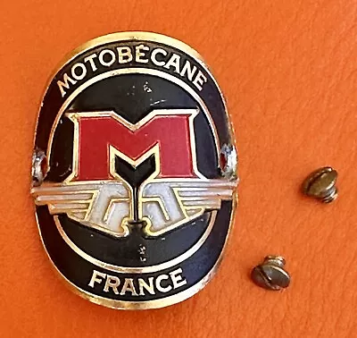 Vintage MOTOBECANE Head Badge FRANCE 1970s Era Brass Screws French Original • $41
