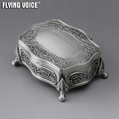 Vintag Alloy Music Box Wind Up Jewellery Case Xmas Birthday Party Present Gift • $58.29